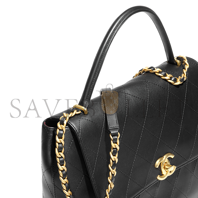CHANEL MAXI FLAP BAG WITH TOP HANDLE AS5543 (37*26*10cm)